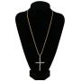 TOPGRILLZ 14K Gold&Silver Plated Iced Out CZ 3'' Lab Diamond Cross Pendant Chain for Men and Women