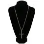 TOPGRILLZ 14K Gold&Silver Plated Iced Out CZ 3'' Lab Diamond Cross Pendant Chain for Men and Women TOPGRILLZ 14K Gold&Silver Plated Iced Out CZ 3'' Lab Diamond Cross Pendant Chain for Men and Women