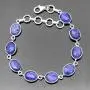 Silver Palace Sterling Silver Natural Gemstone Bracelete for Women and Girls