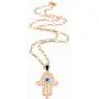 18K Gold Plated Hamsa Hand Pendant Necklace for Women Lucky & Protection Jewelry