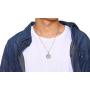 PJ Jewelry Unisex Wealth Fortune Amulet Pendant Stainless Steel Secret Seal of Solomon Protection Talisman Necklace