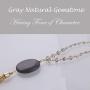 Long Tassel Pendant Necklace for Women Girls, Long Tassel Necklace,Genuine Quartz Stone Pendant Necklace,Ajustable from 32 to 34 Inch