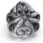 Elfasio Stainless Steel Octopus Ring for Men Tentacles Retro Gothic Punk Style Jewelry Silver Black Vintage Rings,Size 8-13