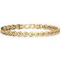 CaratLane Juana Leaf Linked Bracelet in 22 K Yellow Gold with Jewelry Gift Box