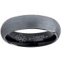 Oceanus Tungsten Rings for Men Women Wedding Engagement Band Brushed Black 6mm or 8mm