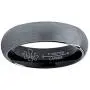 Oceanus Tungsten Rings for Men Women Wedding Engagement Band Brushed Black 6mm or 8mm