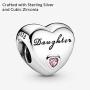 Pandora Jewelry Daughters Love Cubic Zirconia Charm in Sterling Silver