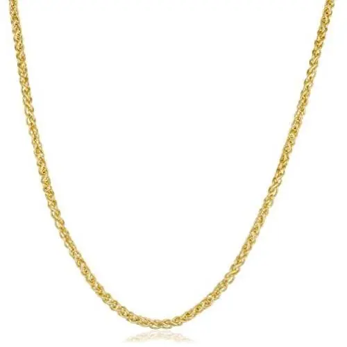 KoolJewelry 14k Yellow Gold Filled 2.5 mm Round Wheat Chain Necklace Unisex Jewelry for Men and Women KoolJewelry 14k Yellow Gold Filled 2.5 mm Round Wheat Chain Necklace Unisex Jewelry for Men and Women
