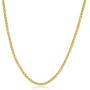 KoolJewelry 14k Yellow Gold Filled 2.5 mm Round Wheat Chain Necklace Unisex Jewelry for Men and Women