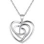 ChicSilver 925 Sterling Silver Good Luck Irish Celtic Knot Necklaces Vintage Triangle/Cross/Round Pendant Necklaces Gift for Women (with Gift Box)