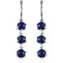 Shop LC Round Lapis Lazuli Stylish Dangle Drop Earrings Fashion Costume Prom Jewellery for Women Mothers Day Gifts