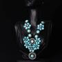 MAYTRY High-end Designer Design Bohemian Turquoise Necklace, Handmade Imported Wax Thread, Retro Fashion and Generous
