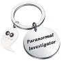 CENWA Funny Paranormal Investigator Keychain Ghost Hunter Gifts Ghost Hunting Gifts Hallowen Day Gift