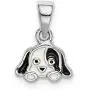 925 Sterling Silver Rhodium plated for boys or girls Enameled Puppy Pendant Necklace 925 Sterling Silver Rhodium plated for boys or girls Enameled Puppy Pendant Necklace