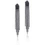 Extra Long Rhinestone Drop Earrings Women’s Sparkling Waterfall Fringe Tassel CZ Crystal Statement Studs Wedding Bridal Party Dangle Earring Simulated Diamond Earrings for Bride Bridesmaids
