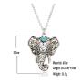 Aimimier African Choker Necklace Elephant Necklace Elephant Head Charm Pendant Necklace Beach Jewelry for Women and Girls