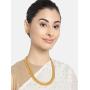 Aheli Bollywood Traditional Gold Tone Long Necklace Earrings Jewelry Set for Women Wedding Party Ethnic Fashion Wear