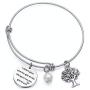 TzrNhm Blossom I Didnt give You The Gift of Life,Life gave me The Gift of You Bracelet for Niece Daughter in Law Stepson Keychain