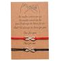 Pinky Promise Distance Matching Bracelets 2Pcs/Set Friendship Couples Bracelet for Best Friend Family Women Men Teen Girls
