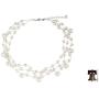 NOVICA White Cultured Freshwater Pearl Multi-Strand Bridal Choker, 15.5'' - 17.5'', Moonlight Glow