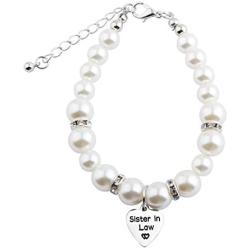 MAOFAED Sister  in Law  Bracelet, Pearl Bracelet, Wedding Gift for Sister,Mother in Law  Wedding Jewelry
