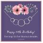 SOLINFOR 50th Birthday Gifts for Women - 925 Sterling Silver Necklace - Five Circle for Her 5 Decade - 50 Years Old Jewelry Gift Idea