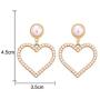 Fashion Jewelry Faux Pearl Dangle Earrings Star Heart Big Stud Earrings For Women Girls