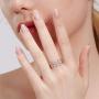 BMMYE Adjustable Ring Inspirational Statement Open Wire Ring Cool Dainty White Gold Letter Ring Women Girl