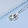 JO WISDOM Women Necklace,925 Sterling Silver Tree of Life Yggdrasil Pendant Necklace with AAA Cubic Zirconia