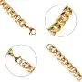 CrazyPiercing 18K Gold Plated Necklace, Men Jewelry 10MM Wide Hip Hop Turnover Chain Necklace, Stainless Steel 19'' - 24'' CrazyPiercing 18K Gold Plated Necklace, Men Jewelry 10MM Wide Hip Hop Turnover Chain Necklace, Stainless Steel 19'' - 24''
