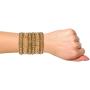 Efulgenz Fashion Jewelry Indian Bollywood Gold Plated Crystal Beaded Silk Thread Bracelet Bangle Set (20 pc)