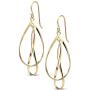 Highstreet Sterling Silver plated double teardrop drop earrings for women |unique and trendy design| light and easy to wear| Hypoallergenic