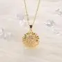 EXGOX You are My Sunshine Sunflower Necklace 14k Gold Plated Initial Sunflower Necklaces CZ Initial Letter Sunflower Locket Necklace Jewelry Gifts for Teen Girls Women Alphabet A - Z