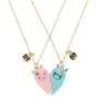 HANRESHE BFF Necklace Best Friends Sister Friendship Unicorn Heart Pendant Couple Necklace Cartoon Jewelry Christmas Birthday Gift