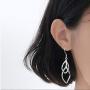 XCOIN 3 Pairs Celtic Knot Dangle Earrings for Women Silver Twist Wave Filigree Teardrop Fashion Earring Jewelry