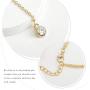 Jeairts Boho Crystal Layered Necklace Pendant Chain Y Necklaces Jewelry for Women and Girls