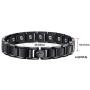 Titanium Magnetic Bracelet for Men,Elegant Therapy Titanium Magnetic Bracelet for Pain Relief Magnetic Bracelet Men （Black）