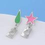 Hunter X Hunter Hisoka Earrings Heart Poker Drop Earrings Ear Clips for Men Women Cosplay