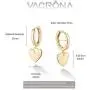 VACRONA Evil Eye Huggie Hoop Earrings for Women 18k Gold Plated Heart Pendant Huggie Earrings Tiny Huggy Hoop Earrings Cute Hoop Sleeper Earrings Gifts for Her