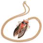 La Espoir Fashion Cicada Insects Pendants Sweater Necklace