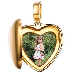 Women Teens Customized Photo Charm 925 Sterling Silver / 18K Gold Plated Tree of Life/Romantic Heart Shape Text Message Engrave and Colorful Image Print Photo Locket Charm for Bracelet,Gift Packed
