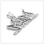 Nsitbbuery Hip Hop DJ Plated 18K Gold Ice Out Crystal Letter Tag Pendant Stainless Steel Chain Necklace