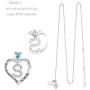 Birthday Gifts Daugter March Birthstone Necklace She Believed She Could So She Did Aquamarine Peridot Blue Sapphire Pink Tourmaline Citrine Jewelry Inspiritional Initial S Love Heart Jewelry for Her