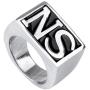 Oakky Jewelry Mens Stainless Steel Biker Rings,SO, Vintage,Gold and Black
