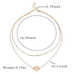 Haloty Boho Layered Coin Pendant Necklace Gold Pearl Beaded Necklaces Chain Jewelry for Women and Girls