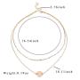 Haloty Boho Layered Coin Pendant Necklace Gold Pearl Beaded Necklaces Chain Jewelry for Women and Girls