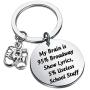 KEYCHIN Funny Broadway Gift Musical Theatre Jewellery Actor Gift Actress Gift My Brain is 95% Broadway Show Lyrics and 5% Useless School Stuff Keychain