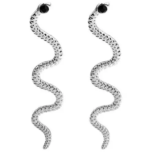 Holloween Snake Earrings for Women Gothic Wave Snake Drop Earrings for Girls Holloween Costume Props Holloween Snake Earrings for Women Gothic Wave Snake Drop Earrings for Girls Holloween Costume Props