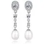 KEETEEN Sterling Silver Pearl Earrings 8mm Dangle Teardrop Earrings Bridal Betrothal Jewels KEETEEN Sterling Silver Pearl Earrings 8mm Dangle Teardrop Earrings Bridal Betrothal Jewels