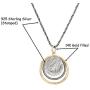 Graduated Circles 925 Sterling Silver and 14k Gold Filled Multi Hoops Drop Pendant